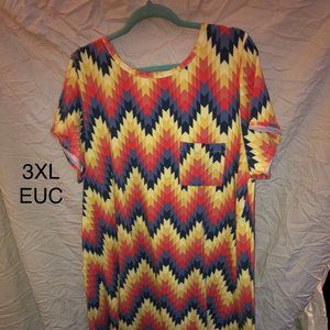 LULAROE UNICORN CARLY -EUC 3XL AZTEC MULTI